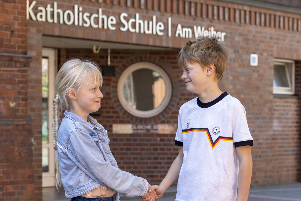Wie Drittklässler an der Katholischen Schule Am Weiher in Eimsbüttel lernen, Streit auf dem Schulhof zu schlichten