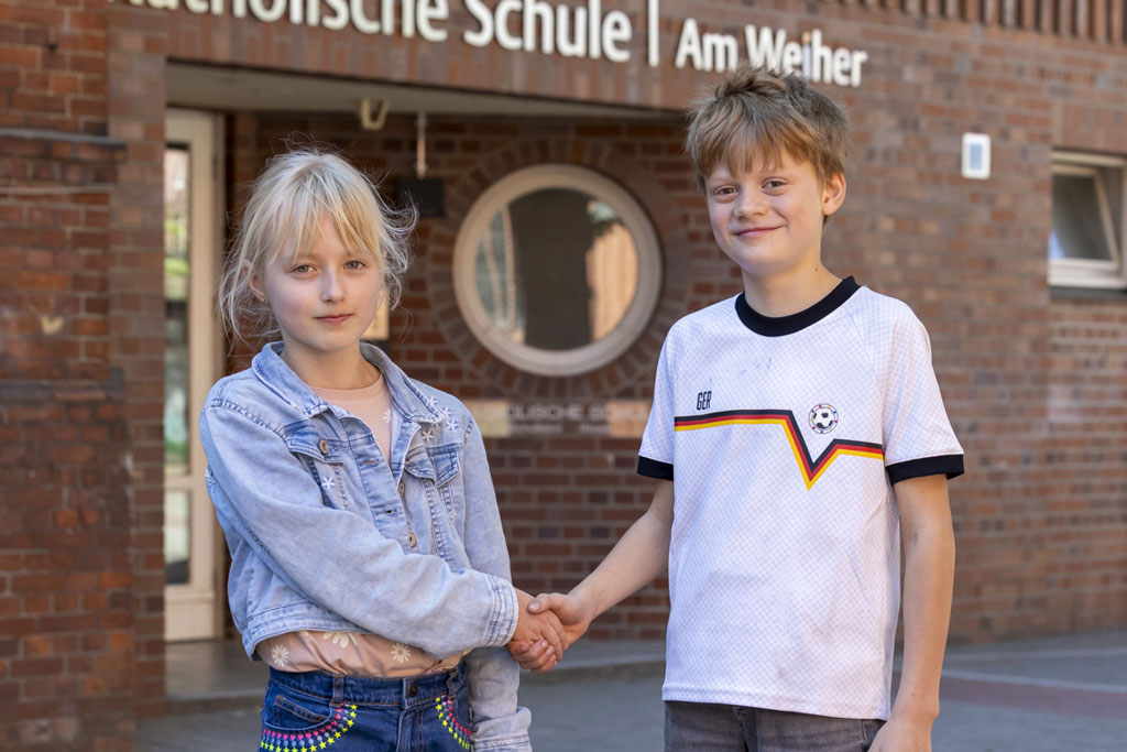 Wie Drittklässler an der Katholischen Schule Am Weiher in Eimsbüttel lernen, Streit auf dem Schulhof zu schlichten